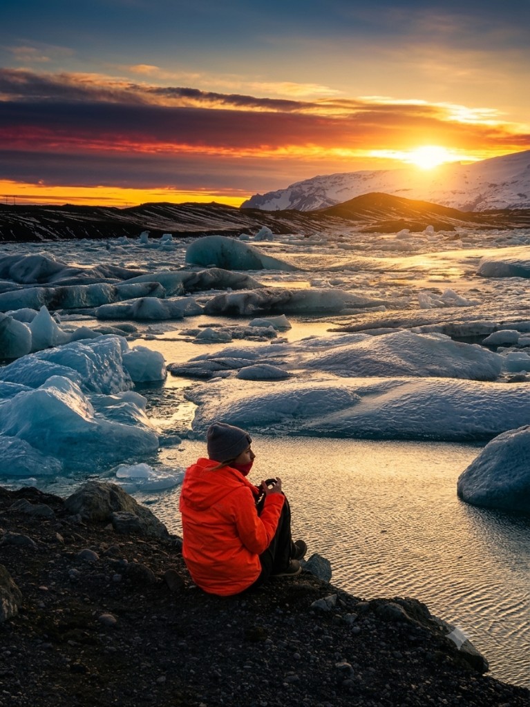 Ледниковая лагуна и Stokksnes